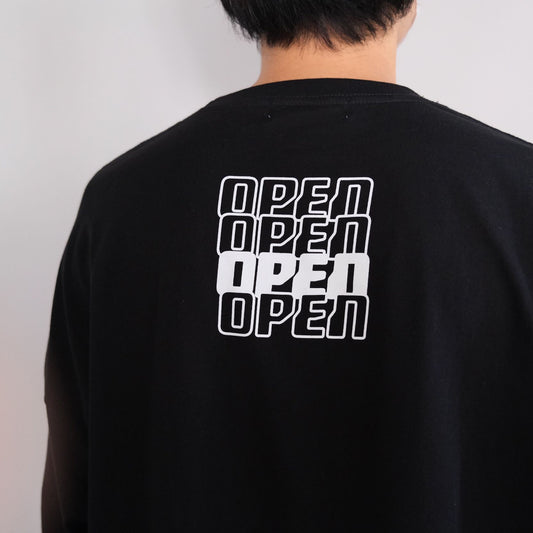 OPEN × PROTOTYPE WORKS A/W ロングTシャツ［ブラック］